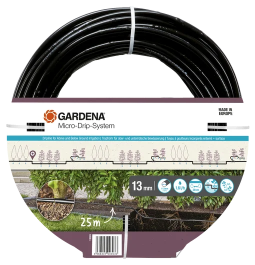 GARDENA Tubo Gocciolante Interrato e di Superficie 13,7 mm (1/2") 1,6 l/h 25 m Micro-Drip-System - 13503-20