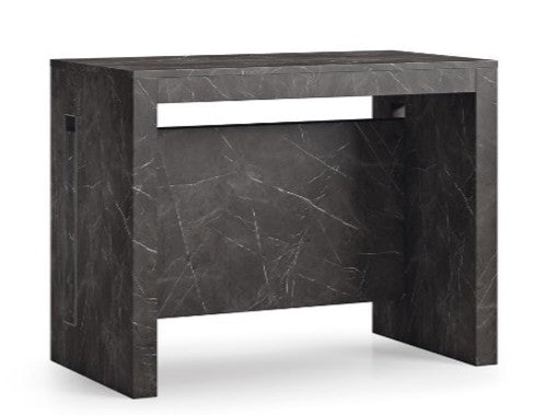 TERRANEO Tavolo Consolle Allungabile e Trasformabile – Tavolo da Pranzo Estensibile Salvaspazio in Finitura Nero Opaco/Lucido Terraneo