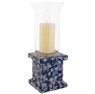 Esschert Design Portacandela Grande in Tonalità Blu – Lanterna/Vaso Decorativo d'Impatto Esschert Design