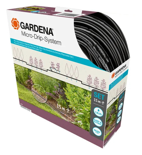 GARDENA Micro-Drip-System Start Set per Filari di Piante S (15 m) - 13010-20