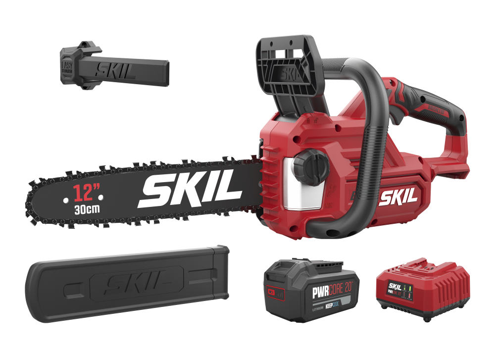SKIL 0534 AA Motosega a Batteria Brushless 20V - Barra 30 cm con Batteria 4,0 Ah e Caricatore