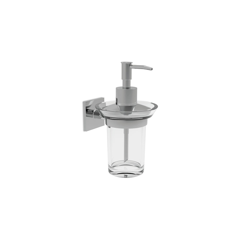 Dispenser Sapone Liquido a Muro Design Minimalista - Linea Square Bonomi - Stile Geometrico e Moderno - Erogatore Bagno Contemporaneo Bonomi