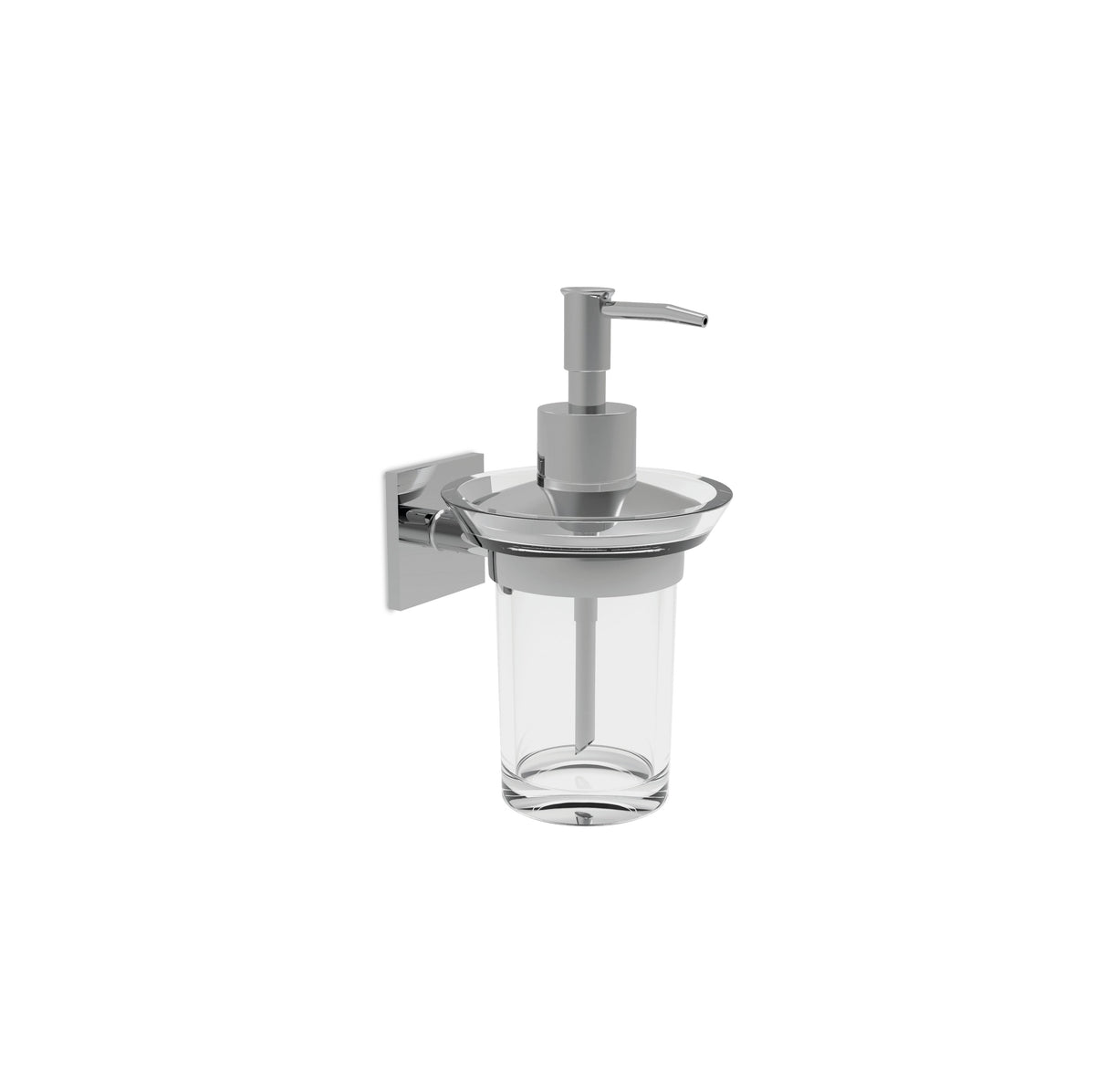 Dispenser Sapone Liquido a Muro Design Minimalista - Linea Square Bonomi - Stile Geometrico e Moderno - Erogatore Bagno Contemporaneo Bonomi