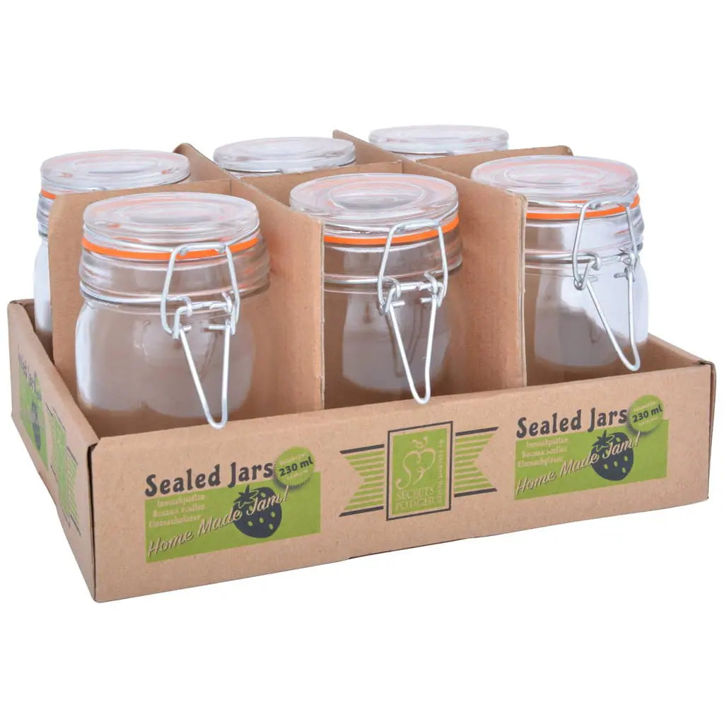 Esschert Design Set 12 Barattoli in Vetro Piccoli (Taglia S) con Tappo a Chiusura Flip-Top/Meccanica Esschert Design