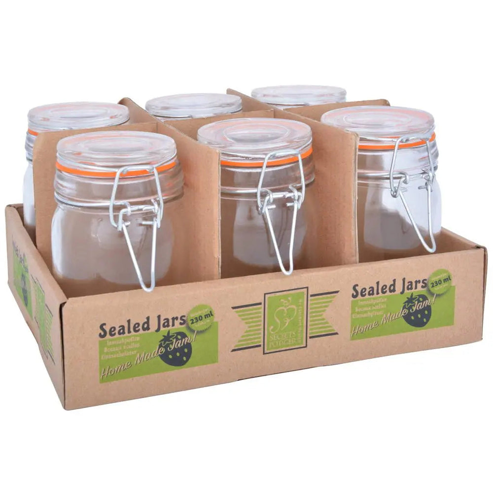 Esschert Design Set 12 Barattoli in Vetro Piccoli (Taglia S) con Tappo a Chiusura Flip-Top/Meccanica Esschert Design