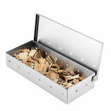 WEBER (Compatibile) Smoke Box Universale per Affumicatura – Scatola per Trucioli per BBQ a Gas e Carbone Generico