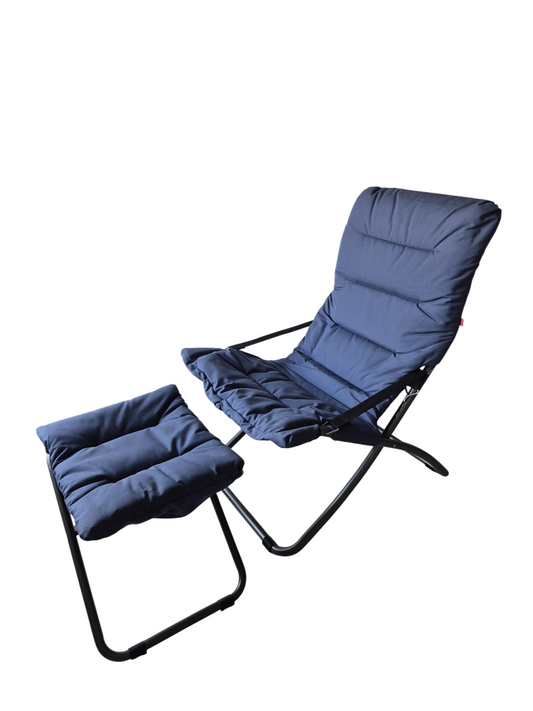 Fiam FIESTA XL + CHICO con Cuscini - Alluminio Antracite e Blu