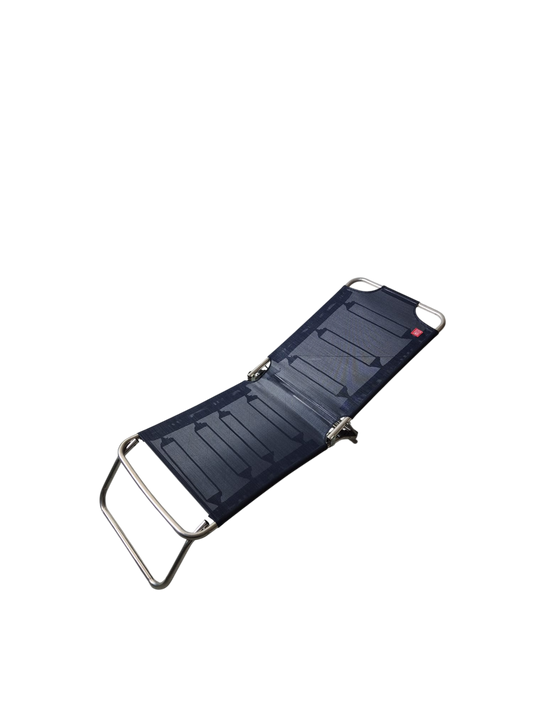 Fiam JOLLY Lettino Alluminio e Blu Navy