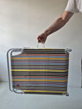 Fiam AMIGO Lettino Tripartito Acciaio Bianco e Righe Multicolor