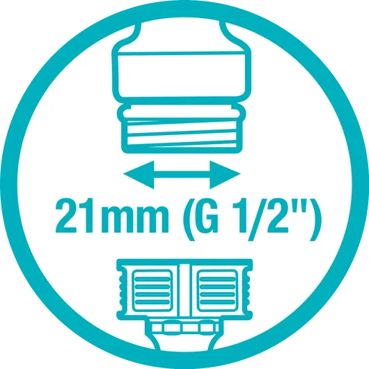 GARDENA Presa Rubinetto Filettata 21 mm G 1/2" - 18200-26