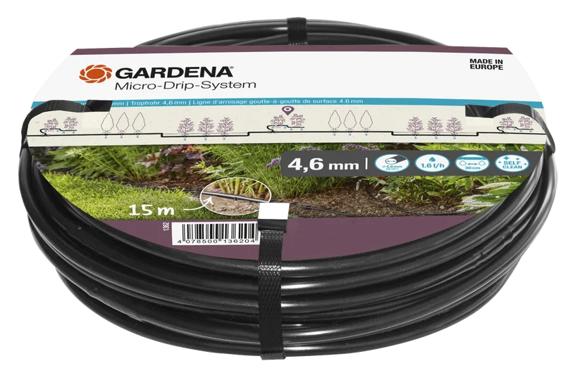 GARDENA Tubo Gocciolante 4,6 mm (3/16") 15 m Micro-Drip-System - 1362-20