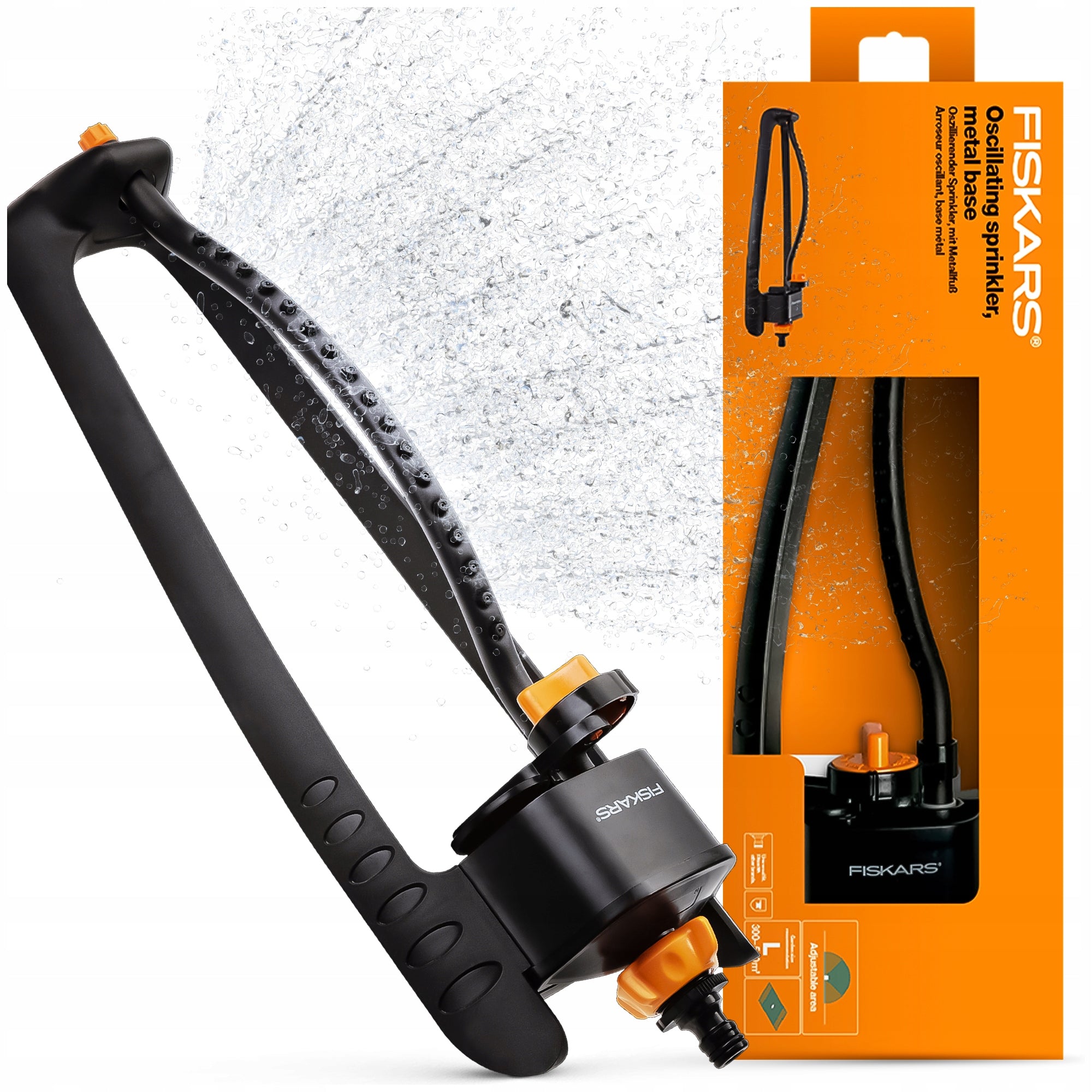 Irrigatore Oscillante Fiskars 1023659 - Nero (Misura Regolabile)