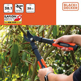 Troncarami BLACK+DECKER - 38 x 17,8 x 3 cm - 560 g - Nero/Arancione Black+Decker