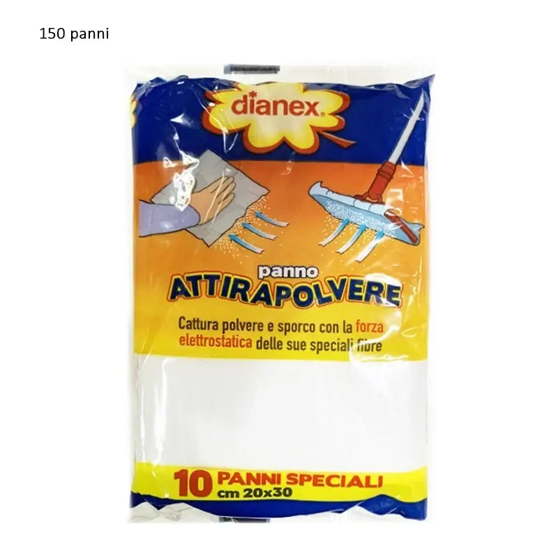 150 panni DIANEX PANNO ATTIRAPOLVERE elettrostatici cm 20 x 30 Dianex