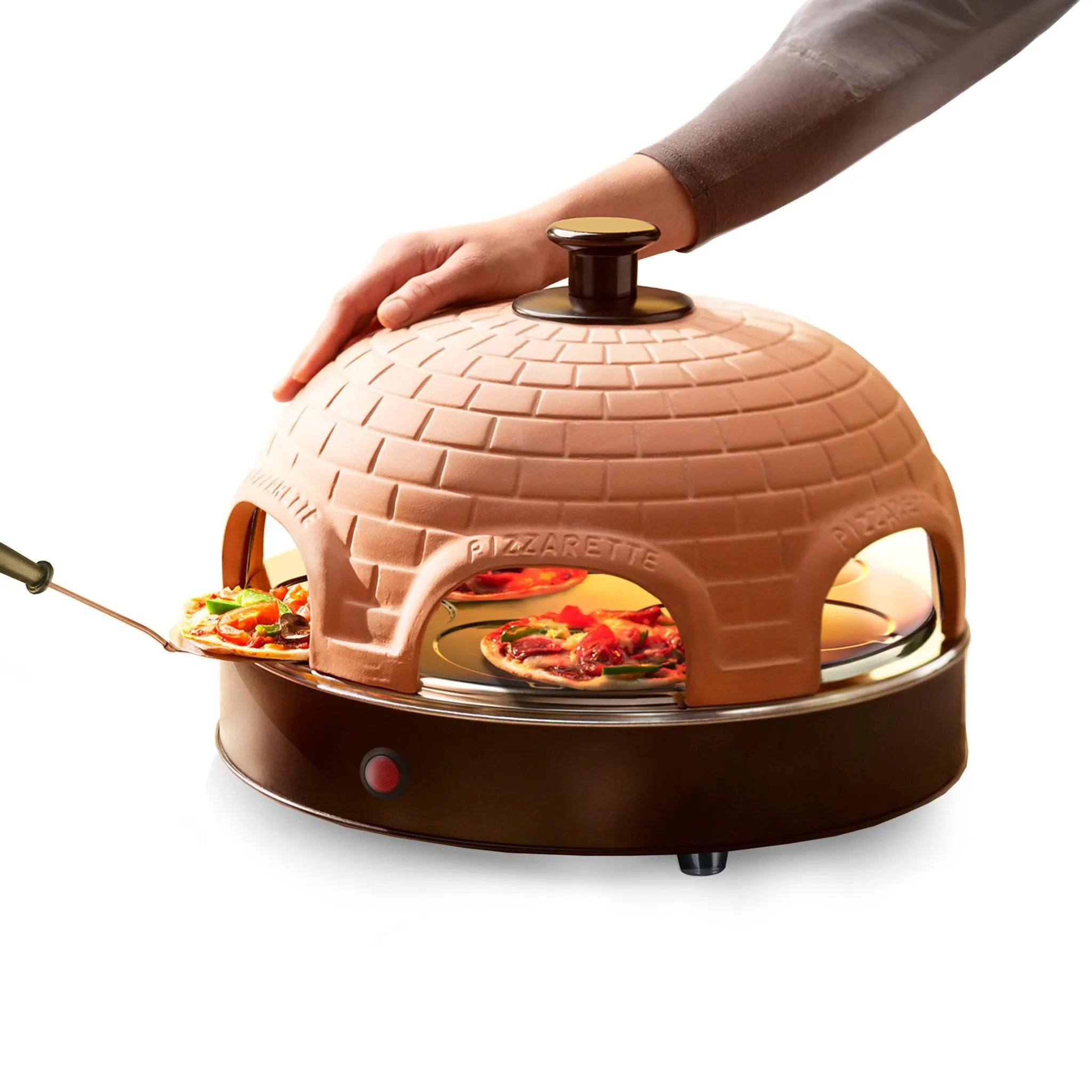 Forno Pizza Emerio PO-115984 con Cupola in Terracotta - 6 Persone
