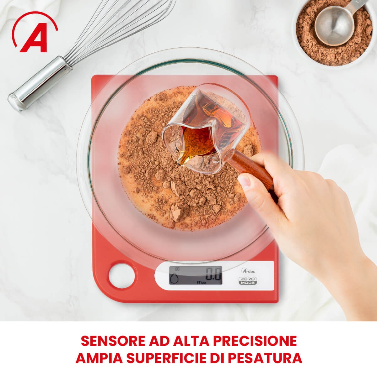 Bilancia da Cucina Elettronica RAL AR1PA1/R – Precisione e Praticità per Misurazioni Accurate | Ardes Ardes