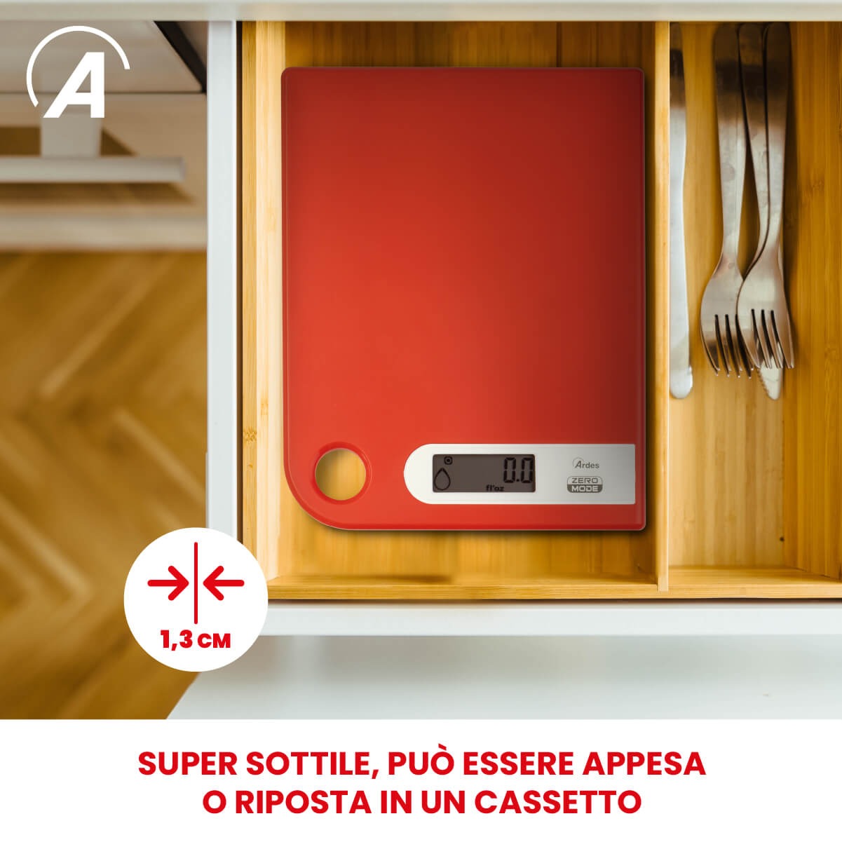 Bilancia da Cucina Elettronica RAL AR1PA1/R – Precisione e Praticità per Misurazioni Accurate | Ardes Ardes