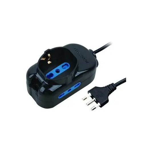 Multipresa Polypool 3 Posti Schuko + Bipasso 1,5 mt - Nero Polypool