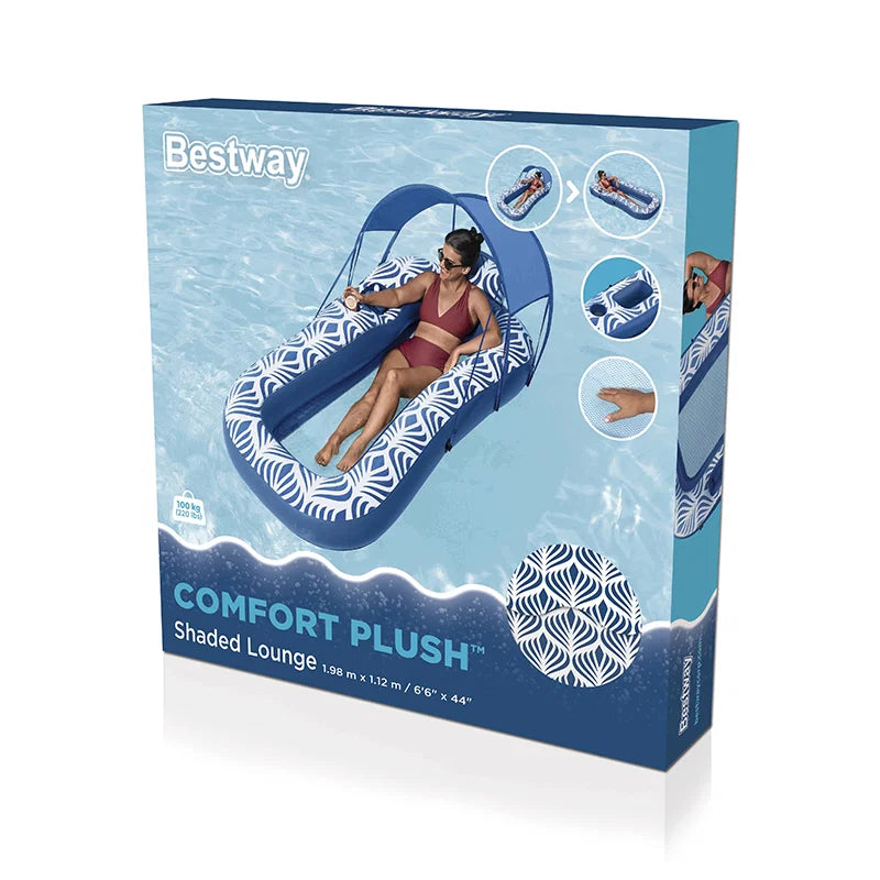 Bestway 43732 Isola Gonfiabile con Parasole Sun Lounge (176 x 107 cm)