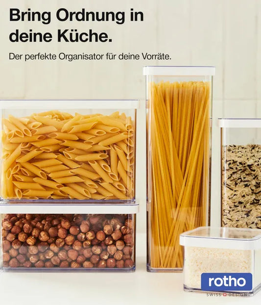 Rotho Loft - Set di 5 Contenitori (2x1,5l + 2x0,5l + 1x2,1l) - Stokkisti In Brescia