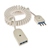 Poly Pool PP0384 - Prolunga Estensibile 3 Metri con Spina e Presa 10 A 3 x 0,75 $mm^2$ (Colore Bianco)