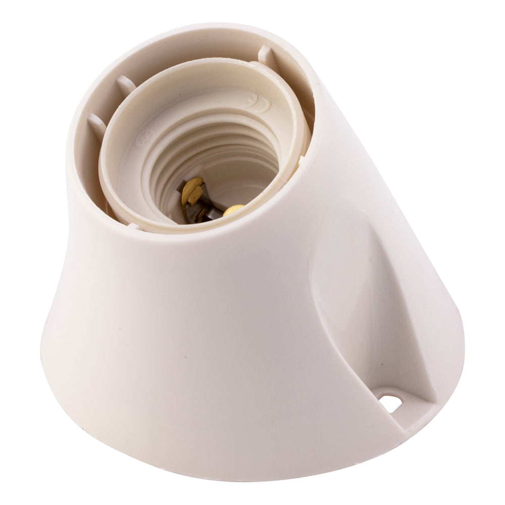 Portalampada da Parete PolyPool con Base Inclinata – Bianco Polypool