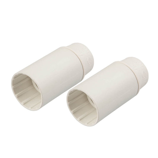 Set 2 Portalampada PolyPool E14 – Corpo Liscio – Bianco Polypool