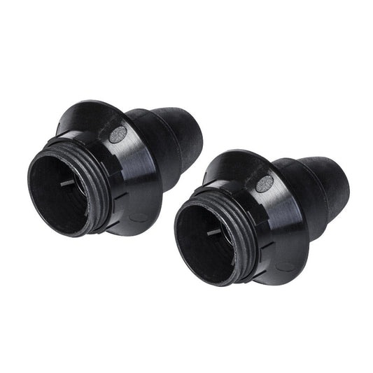 Set 2 Portalampada PolyPool E14 con Ghiere – Nero Polypool