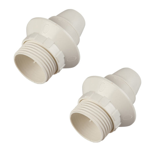 Set 2 Portalampada PolyPool E14 con Ghiere – Bianco Polypool