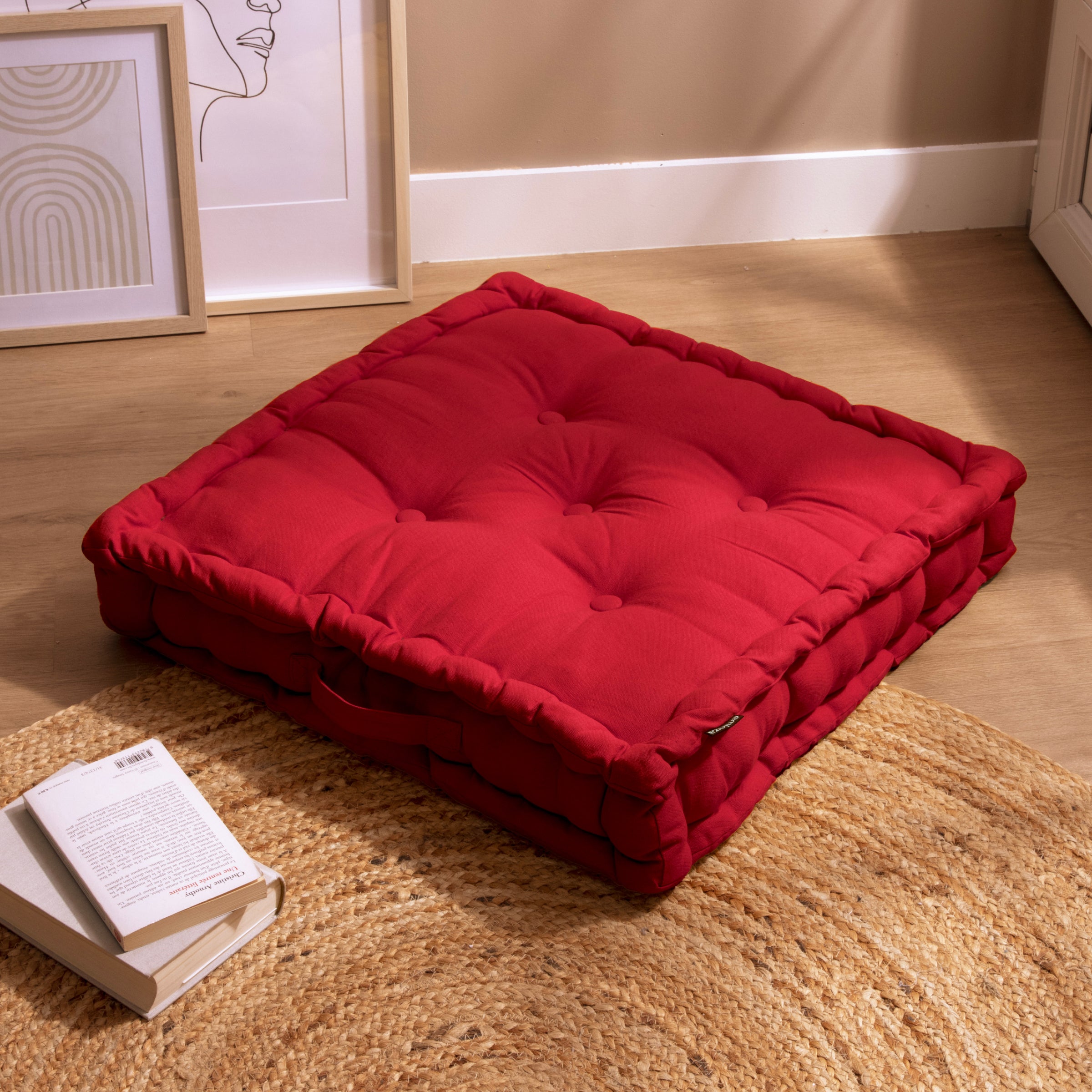 Cuscino da Pavimento o Bancale Rosso - 60x60 cm
