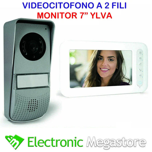 Avidsen Videocitofono 2 Fili – Modello 112266 Ylva (Monitor 7 Pollici Colori) Avidsen