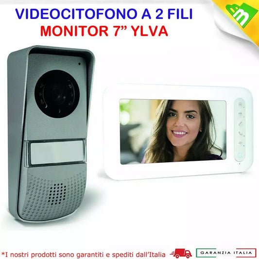 Avidsen Videocitofono 2 Fili – Modello 112266 Ylva (Monitor 7 Pollici Colori) Avidsen