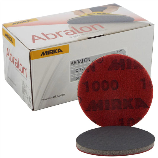 Mirka Abralon - Dischi Abrasivi con Supporto in Schiuma 77 mm (3") P1000