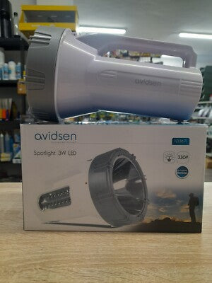 Torcia spot light 3W 4V 1,3 AH Ricaricabile Portatile Avidsen