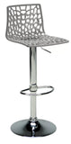 Sgabello Spider Grigio Perla Lucido - 60 x 40 x 28,5 cm Grandsoleil