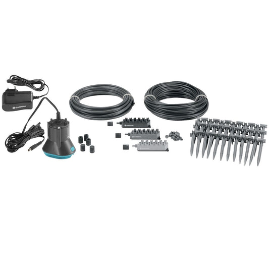 GARDENA Set Irrigazione per Piante in Vaso con Timer AquaBloom / Irrigazione Automatica - 1266-20